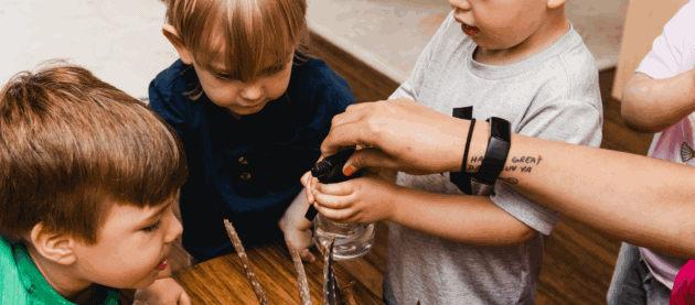 Children learning.