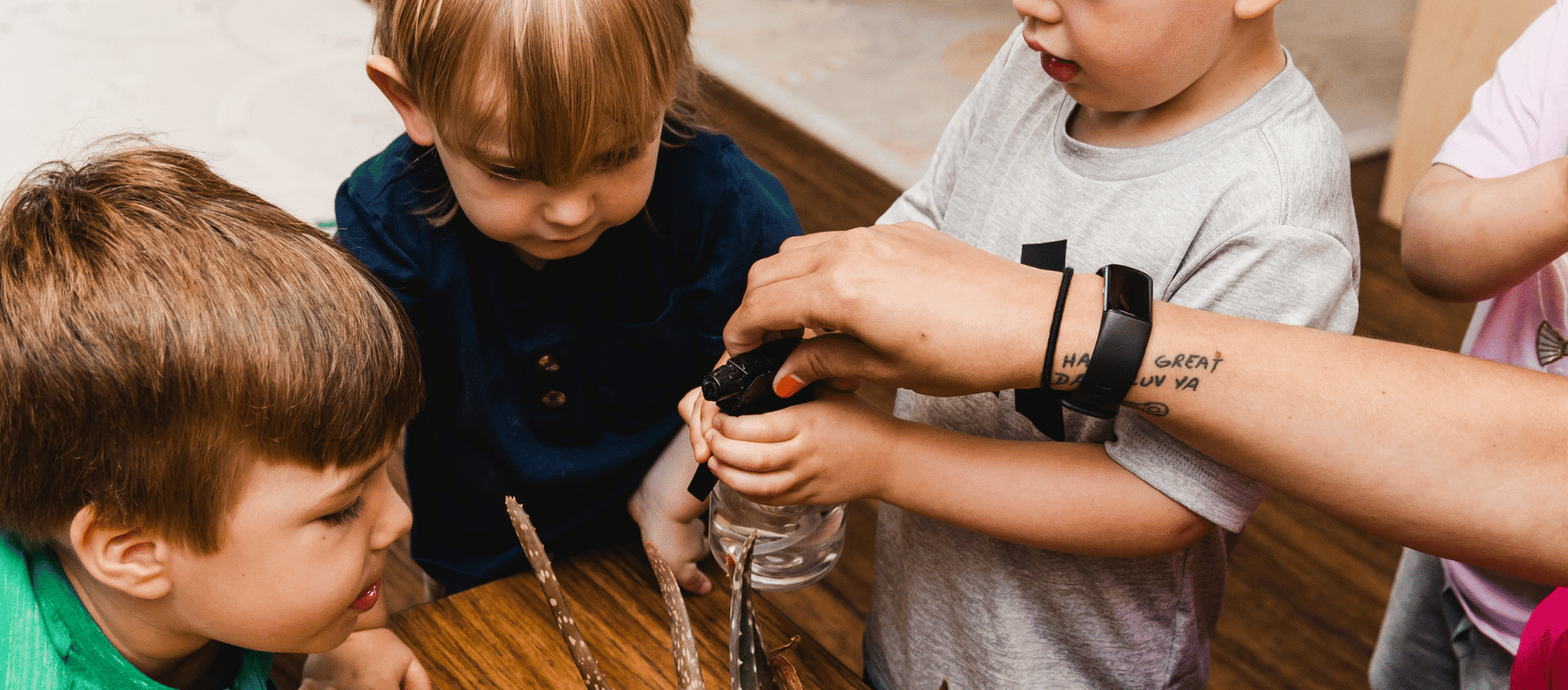 Children learning.